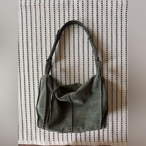 The Sak Los Feliz Leather Hobo Bag Moss Suede, Lined